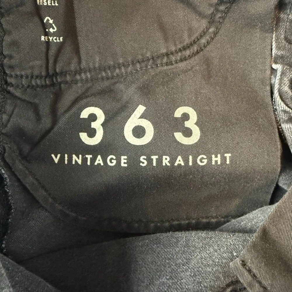 Lucky Brand Jeans Men 32x34 Black 363 Vintage Straight Dark Wash Stretch Denim
